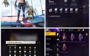Conta free fire. (Feminina, com 200 reais gastos, antiga)