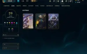 Diamante 4 com 75 Champs e 29 Skins