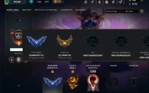 Diamante 4 com 75 Champs e 29 Skins