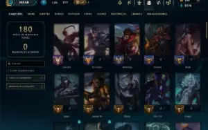 Diamante 4 com 75 Champs e 29 Skins