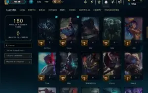 Diamante 4 com 75 Champs e 29 Skins