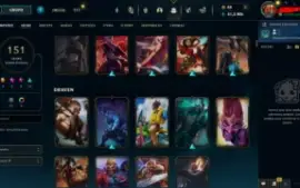 Conta nfa inativa, 151 skins mono adc, ouro 4