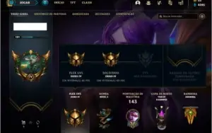 Conta ouro 4 com 27 skins e 34 champs