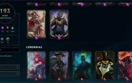 Conta de LOL Muitas Skins