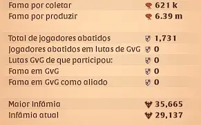 Conta Albion Online +350m fama Full spec tank