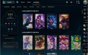 CONTA LOL DESDE 2014  - PLATINA 5 - 101 SKINS - LEVEL 90
