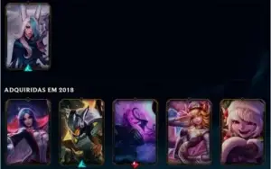 Conta de lol com mais de 300 R$ em skins + conta do valorant