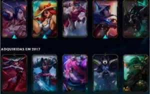 Conta de lol com mais de 300 R$ em skins + conta do valorant