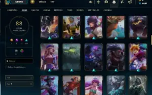 Conta lol plat 3 mtas skins