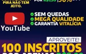 [Promoção] 100 Inscritos Youtube R$8,99 Reais | Garantida