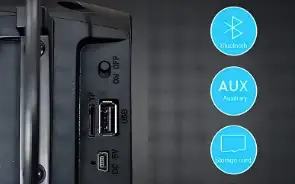 Caixa Caixinha Som Portátil Bluetooth 8w Rgb Potente Top