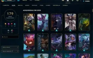Conta lol mestre com skins prestigios e muita essencia e rp