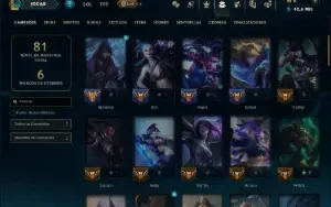 Conta Mestre com 65 Champs e 15 Skins ( 91 PDL )