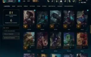 Conta Mestre com 65 Champs e 15 Skins ( 91 PDL )