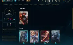 Conta Mestre com 65 Champs e 15 Skins ( 91 PDL )