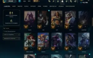 Conta Mestre com 65 Champs e 15 Skins ( 91 PDL )