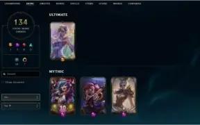 Conta ouro 3 com TODOS os champs e 134 skins