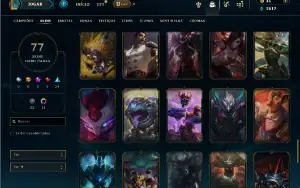 Ouro 4 com TODOS os champs e 77 Skins + 3 Prestigios