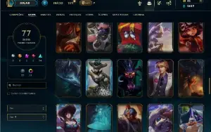 Ouro 4 com TODOS os champs e 77 Skins + 3 Prestigios