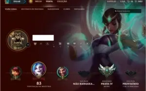 League Of Legends - Cont Prata 4 + 30 Champs + 9 Skins Top