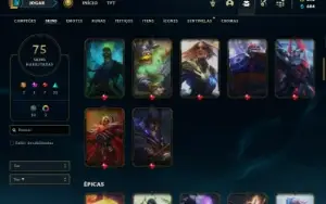 Conta  bronze 4 com 125 Champs e 75 Skins ( MAIN JG )