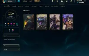 Bronze 3 com TODOS os champs e 332 Skins + 30 Maestrias 7