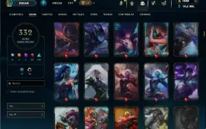 Bronze 3 com TODOS os champs e 332 Skins + 30 Maestrias 7