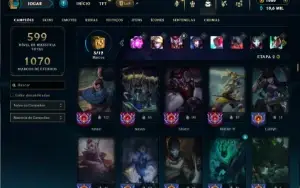 Bronze 3 com TODOS os champs e 332 Skins + 30 Maestrias 7