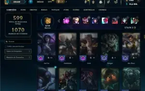 Bronze 3 com TODOS os champs e 332 Skins + 30 Maestrias 7