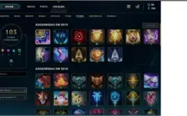Conta LoL,com varias skins