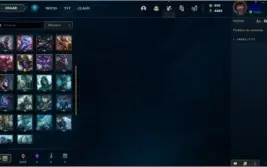 Conta league of legends barata com skins