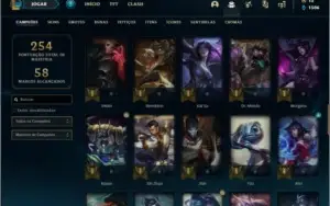 Conta prata 2 com 61 champs e 22 skins