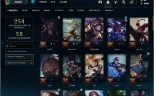 Conta prata 2 com 61 champs e 22 skins