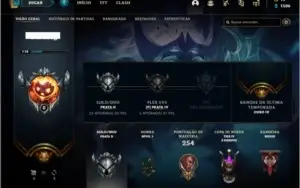 Conta prata 2 com 61 champs e 22 skins