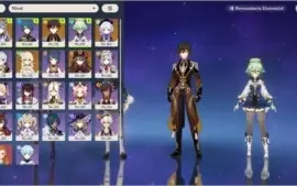 Zong + Hu tao + Keking C1 + qiqi espada do passe e esp.cele.