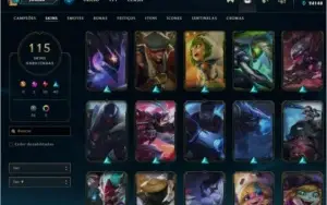 Conta Diamante 1, todos campeões, 115 skins, 24148 EA, S5.