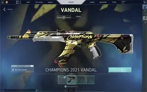 VENDO CONTA DE VALORANT COM SKIN CHAMPIONS GOLD/PLAT!