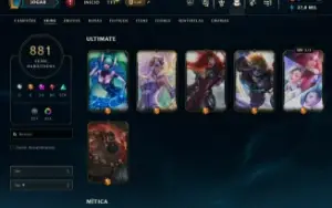 Conta Lol 881 Skins