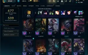 Unranked com TODOS os champs e 138 Skins ( ADC / MID / TOP )