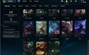 Conta prata 4 com 33 Champs e 10 Skins + 1 Fragmento