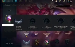 Conta prata 4 com 33 Champs e 10 Skins + 1 Fragmento