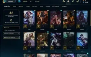 Conta prata 4 com 33 Champs e 10 Skins + 1 Fragmento