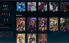 CONTA DIAMOND 4 , 681 SKINS NO LOL, E SKINS VALORANT
