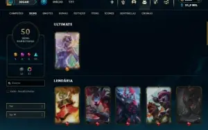 Diamante 3 com 105 Champs e 50 Skins ( 3600 RP )