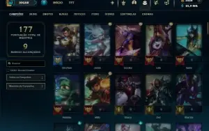 Diamante 3 com 105 Champs e 50 Skins ( 3600 RP )