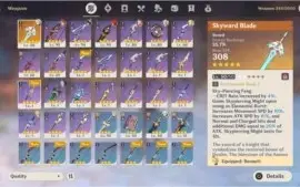 Conta AR 53 (Diluc/Venti/Albedo/Childe/Ganyu/ Skyward/)