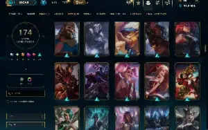 Bronze 4 com TODOS os champs e 174 Skins ( SUP / ADC / JG )