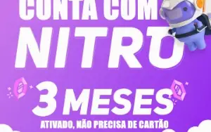 Conta Com Discord Nitro Gaming 3 Meses + 6 Impulsos