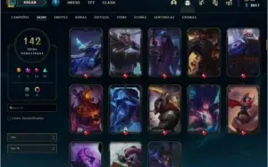 Conta de League of Legends 142 skins, GOLD, UNICO DONO!