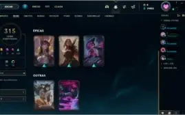 Conta Main Com 10 Míticas 8 Gemas 315 Skins